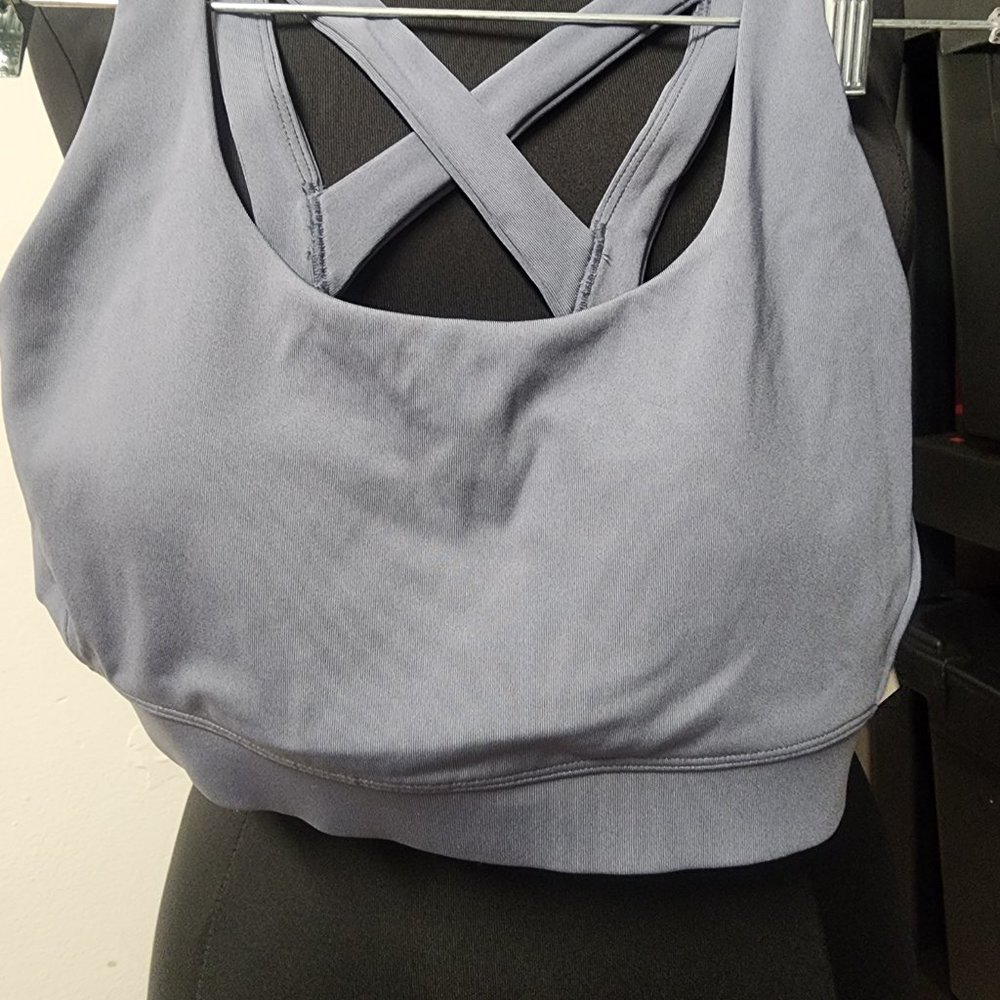 Amazon essentials slate grey sports bra Small Lightly padded NWT 3/$25